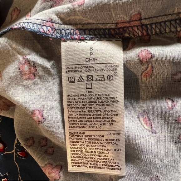 GAP Floral Spaghetti Strap Criss-Cross Racerback Dress in Red, White, and Blue - Picture 6 of 7